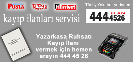 Yazar kasa ruhsatı kayıp ilanı